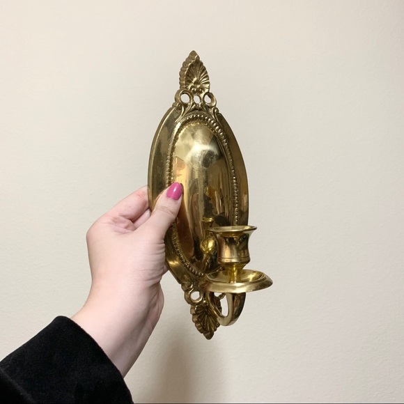 Vintage brass candlestick holders